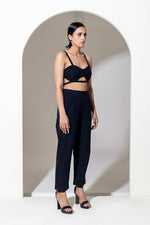 Load image into Gallery viewer, BLACK TAPERED PANTS