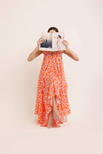 Load image into Gallery viewer, ORANGE BLISS HANDKERCHIEF DRESS