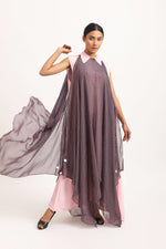 Load image into Gallery viewer, CHEVRON ORGANZA CAPE SET