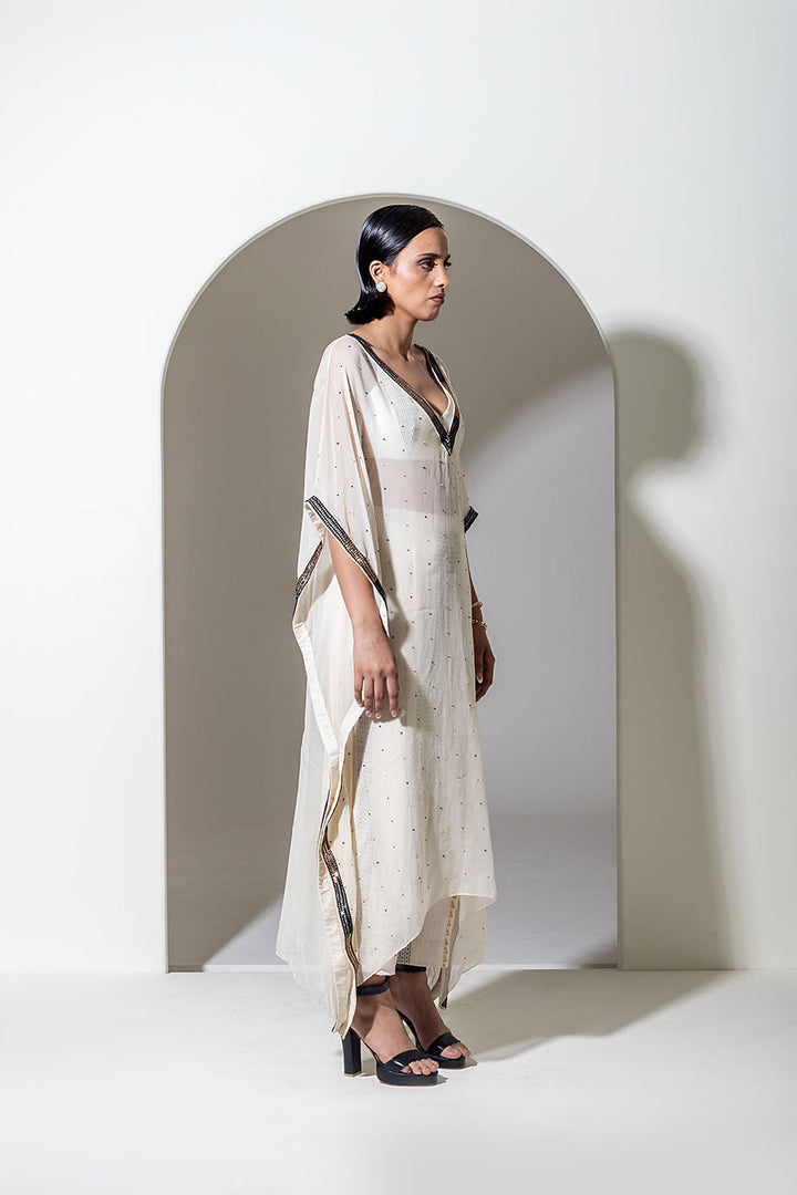 IVORY ORGANZA KAFTAN