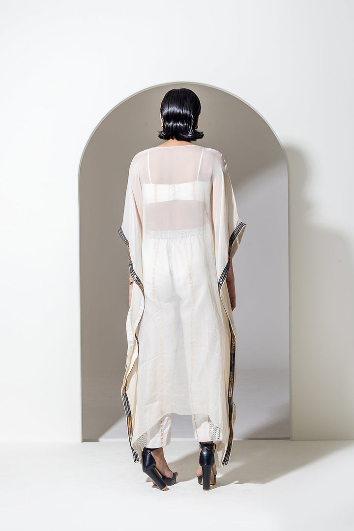 IVORY ORGANZA KAFTAN
