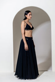 BLACK ORGANZA BRALETTE