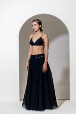 Load image into Gallery viewer, BLACK ORGANZA BRALETTE
