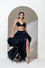 Load image into Gallery viewer, BLACK ORGANZA BRALETTE
