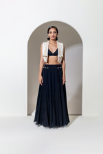 Load image into Gallery viewer, BLACK ORGANZA SKIRT

