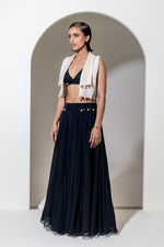 Load image into Gallery viewer, BLACK ORGANZA SKIRT
