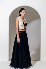 Load image into Gallery viewer, BLACK ORGANZA SKIRT
