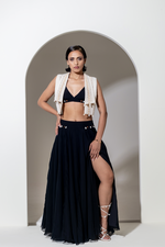 Load image into Gallery viewer, BLACK ORGANZA SKIRT
