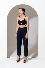 Load image into Gallery viewer, BLACK TAPERED PANTS
