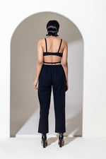 Load image into Gallery viewer, BLACK TAPERED PANTS
