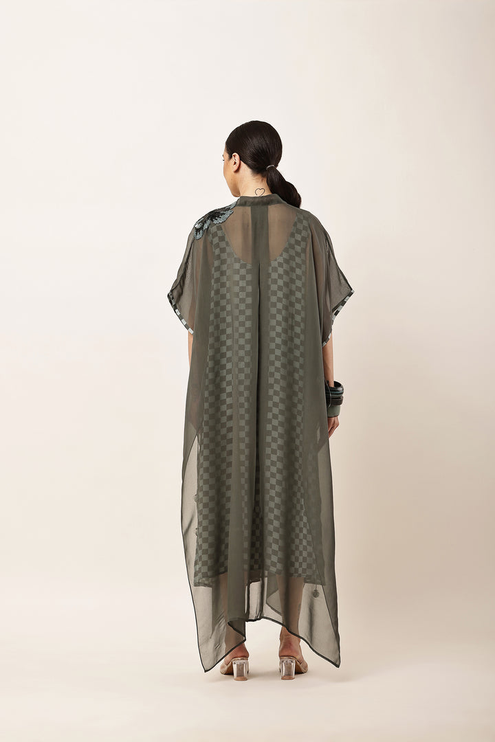GREEN CAPE KAFTAN