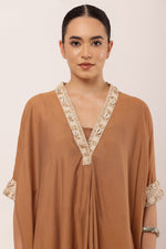 Load image into Gallery viewer, BROWN PLEATED DRESS
