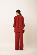 Load image into Gallery viewer, MAROON EMBROIDERED CO-ORD SET
