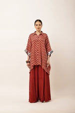 Load image into Gallery viewer, MAROON CHECK FLARED CO-ORD SET