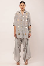 Load image into Gallery viewer, GREY EMBROIDERED CO-ORD SET
