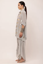 Load image into Gallery viewer, GREY EMBROIDERED CO-ORD SET
