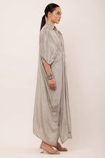 Load image into Gallery viewer, GREY PLEATED DRESS
