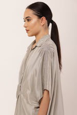 Load image into Gallery viewer, GREY PLEATED DRESS
