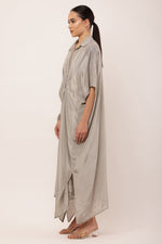 Load image into Gallery viewer, GREY PLEATED DRESS
