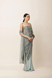 GREEN CHECK SAREE