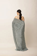 Load image into Gallery viewer, GREEN CHECK SAREE