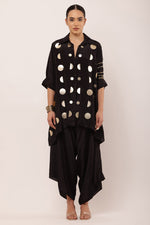 Load image into Gallery viewer, BLACK EMBROIDERED CO-ORD DRESS
