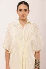 Load image into Gallery viewer, IVORY PLEATED DRESS
