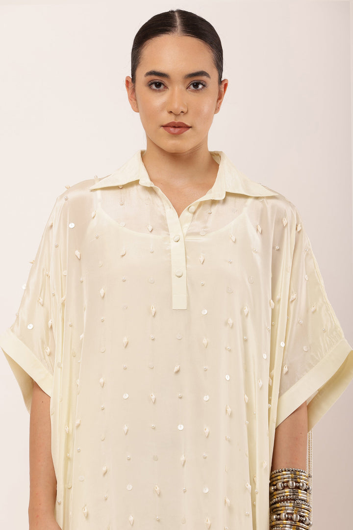 IVORY KAFTAN DRESS