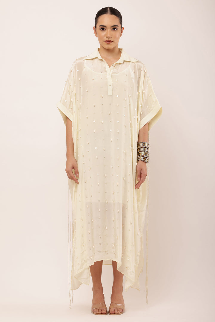 IVORY KAFTAN DRESS