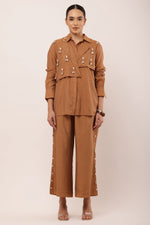 Load image into Gallery viewer, BROWN SHACKET CO-ORD SET
