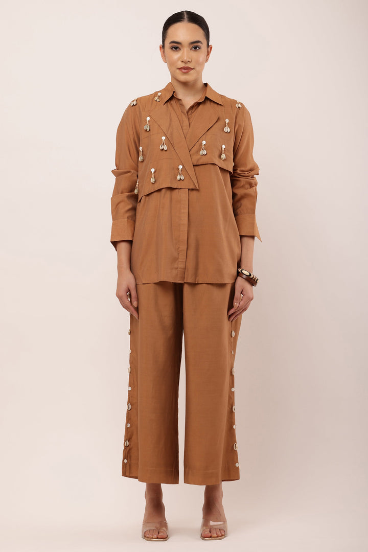 BROWN SHACKET CO-ORD SET
