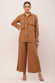 BROWN SHACKET CO-ORD SET