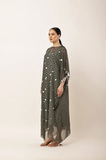 Load image into Gallery viewer, GREEN SEQUINS EMBROIDERED KAFTAN