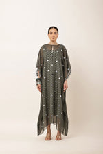 Load image into Gallery viewer, GREEN SEQUINS EMBROIDERED KAFTAN
