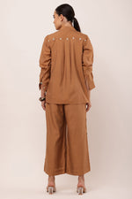Load image into Gallery viewer, BROWN SHACKET CO-ORD SET
