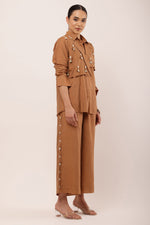 Load image into Gallery viewer, BROWN SHACKET CO-ORD SET
