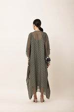 Load image into Gallery viewer, GREEN SEQUINS EMBROIDERED KAFTAN
