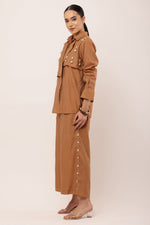 Load image into Gallery viewer, BROWN SHACKET CO-ORD SET
