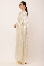 Load image into Gallery viewer, PRE DRAPED IVORY SAREE
