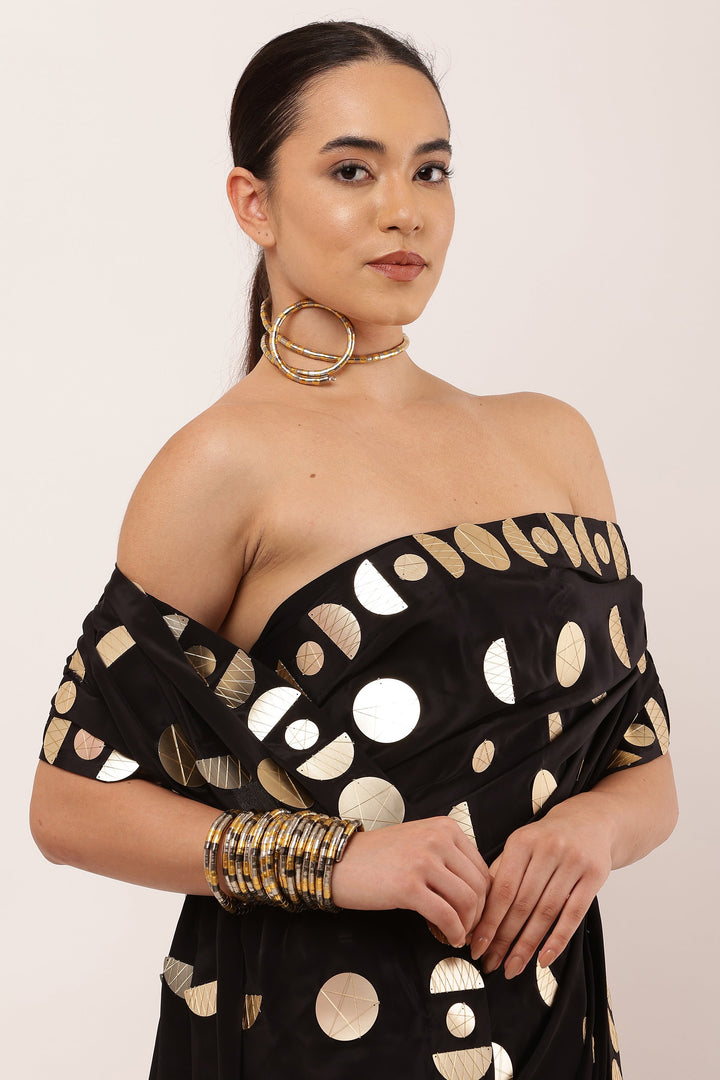BLACK EMBROIDERED SAREE