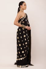 Load image into Gallery viewer, BLACK EMBROIDERED SAREE
