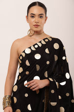 Load image into Gallery viewer, BLACK EMBROIDERED SAREE
