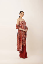 Load image into Gallery viewer, MAROON CHECK SAREE