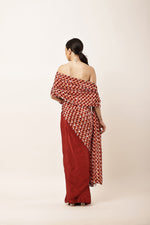 Load image into Gallery viewer, MAROON CHECK SAREE