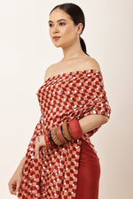 Load image into Gallery viewer, MAROON CHECK SAREE