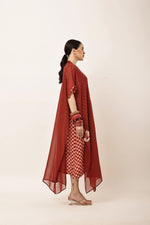 Load image into Gallery viewer, MAROON CAPE KAFTAN
