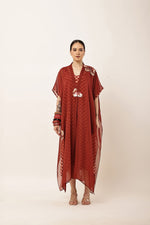 Load image into Gallery viewer, MAROON CAPE KAFTAN