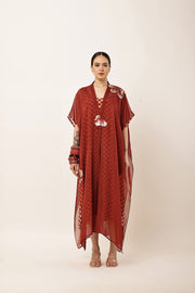 MAROON CAPE KAFTAN (Copy)