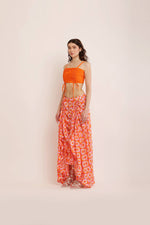 Load image into Gallery viewer, ORANGE BLISS SKIRT WITH GATHERED TOP
