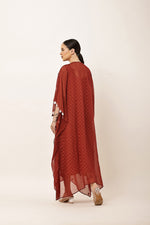 Load image into Gallery viewer, MAROON SEQUINS EMBROIDERED KAFTAN